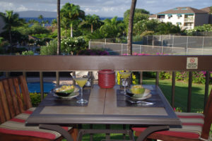 Breakfast on the lanai with beautiful ocean view